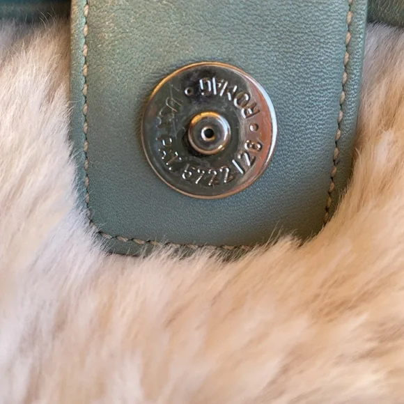 COACH Vintage Soho Slim #4983 Leather Lt. Blue Y2K Shoulder Bag Silver Hardware - Picture 5 of 13